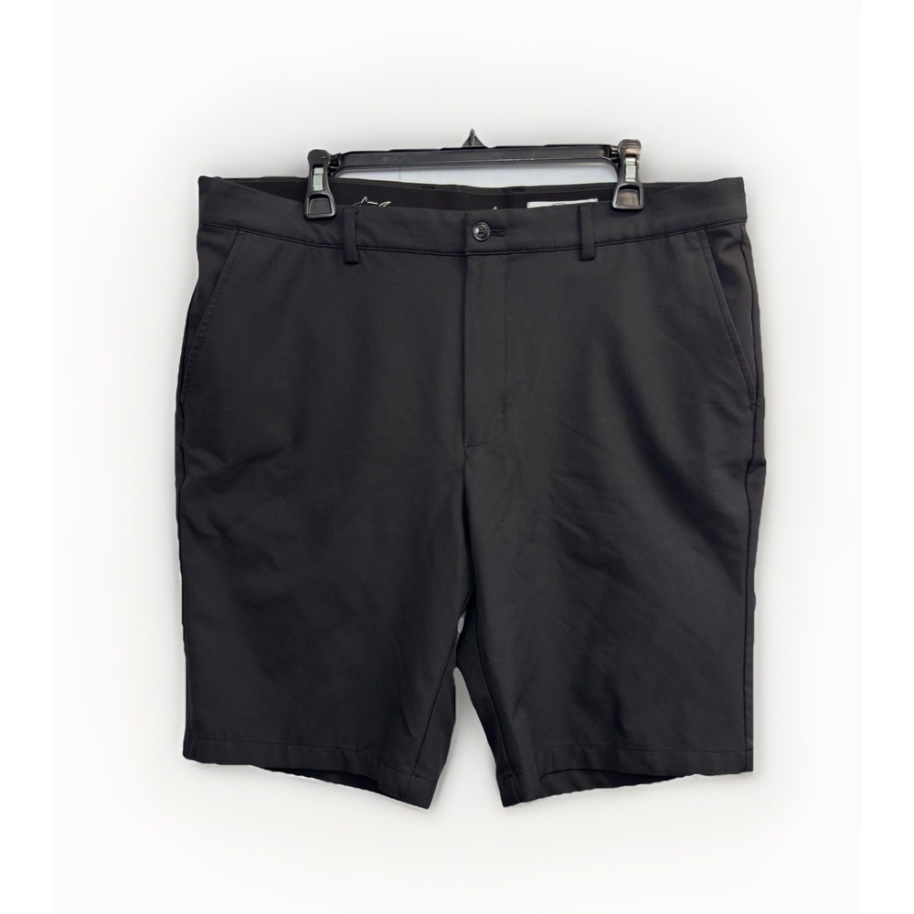Greg Norman Men's Size 38 Quick Dry Performance Athletic Shorts Black 10" Inseam